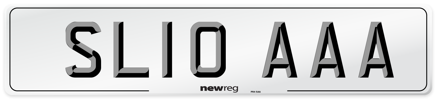 SL10 AAA Number Plate from New Reg
